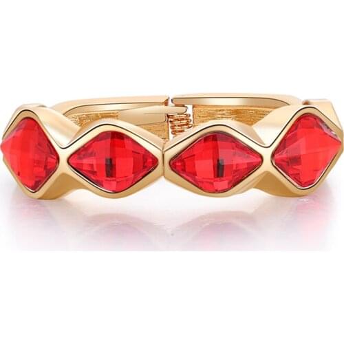 New Woman Fashion Jewelry High Quality Red Blue Crystal Zircon Retro Simple Hot Selling Bracelet