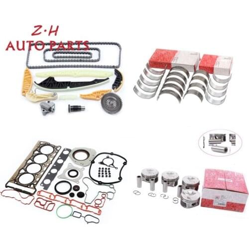 NEW 06H 107 065 AM Engine Piston Gasket Bearing Timing Chain Tensioner Kit For Audi A4 Q5 VW Passat Jetta Golf 2.0T 06K109467K