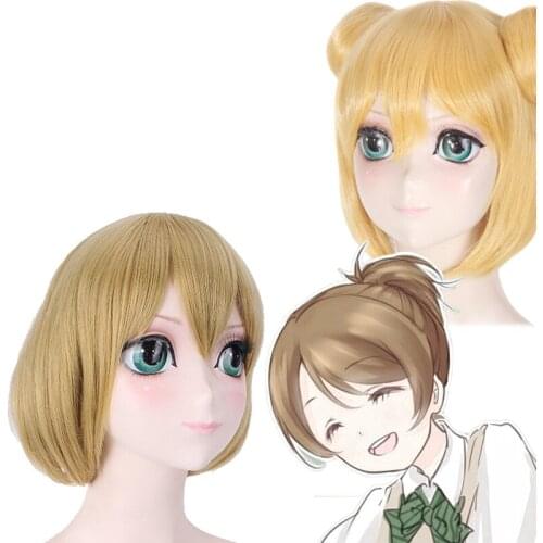 Love Live Koizumi Hanayo Wig LoveLive Cosplay Prop Yellow Hair Role Play Wigs Comic Con Theme Party Carnival Costumes Girls Wigs