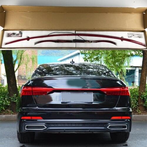Fit for audi new A6 C8 width light Through trunk rear lamp LED turn signal Light modified new streamer through tail light