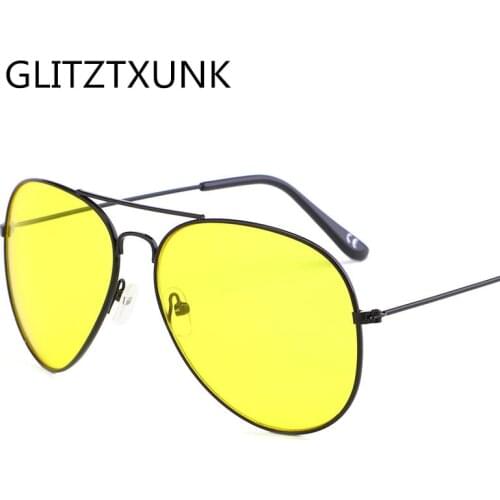 Glitztxunk Sunglasses Men Women Night Vision Goggles aluminum-magnesium car Driving Sun Glasses UV400 anti-glare Sports Eyewear