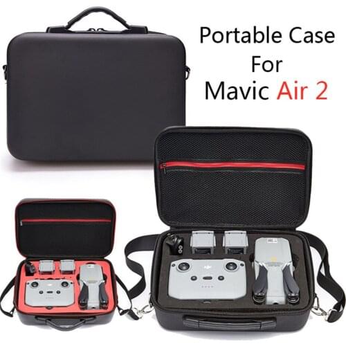 Drone Bags For Mavic Air2 Portable Storage handbags PU/Nylon Cover Case For DJI Mavic Air 2 Protector Black Carrying Case
