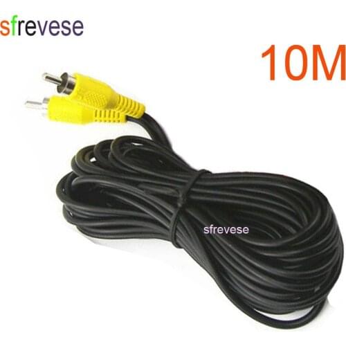 30FT 10M AV To AV RCA to RCA AV Reverse Rear View Parking Camera Video Extension Cable For Long Truck Bus