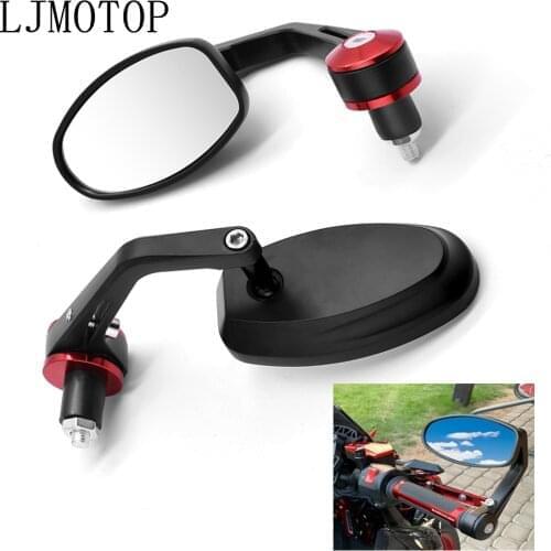 CNC Universal Motorcycle Handle Bar End Rearview Mirror 7/8" For YAMAHA MXT850 Niken GT YZF R1 XJR1300 FJR 1300 XTZ700 TENERE