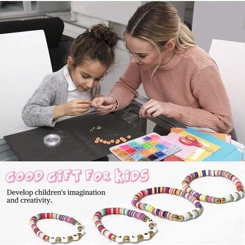 1Box 6mm Polymer Clay Beads Letter Bead Shell Star Charms DIY Bracelets Bangles Jewelry Making Handmade Earring Finding Supplies