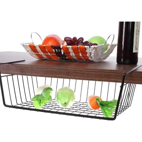 1pc Large Capacity Wire Bookcase Shelf Rack Iron Cabinet Closet Desk Hanging Mesh Basket Home Storage Shelf Kitchen Organizer