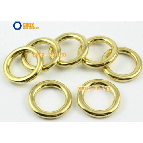 20 Pieces 13mm Solid Brass O Ring For Purse Bag Handbag Strap