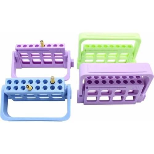 4 PCS Endo Ruler for Endodontic Root Canal Files 16/8 Holes Endo Files Holder Instruments Endo Box for Diamond Bur Color Random