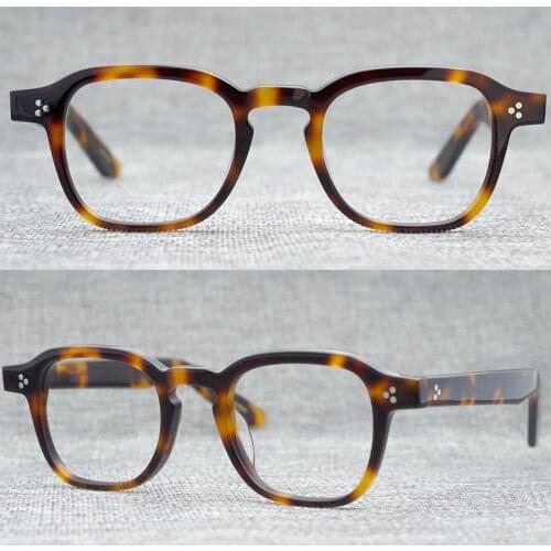 Acetate Glasses Frame Women Men Vintage Square Clear Eye Glasses Optical Myopia Prescription Eyeglasses Frames Eyewear Oculos