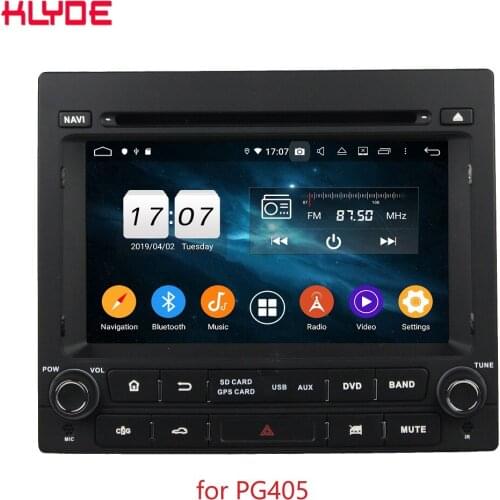 KLYDE KD-7080 1din 7inch Android 9.0 octa core Car dvd video player for pg405 with GPS Bluetooth