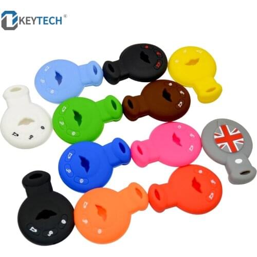 Car Styling 3 Buttons Silicone Car Key Case Fob Bag Protector Replacement For BMW Mini Cooper R60 R56 Auto Accessories Key Cover