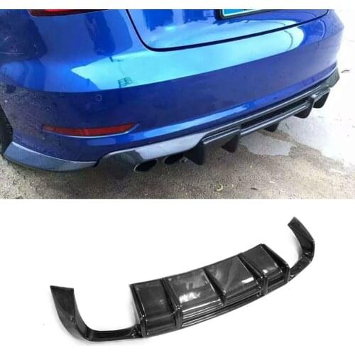 Carbon Fiber Rear Lip Spoiler Diffuser for Audi A3 Sline S3 Sedan 4 door Not A3 Standard 2014 2015 2016 Car Styling