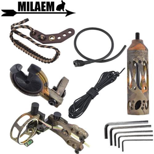 Archery Compound Bow Accessories Set Bow Sight Slings Arrow Rest Peep Sight Stabilizer Hunting Shooting Accessories