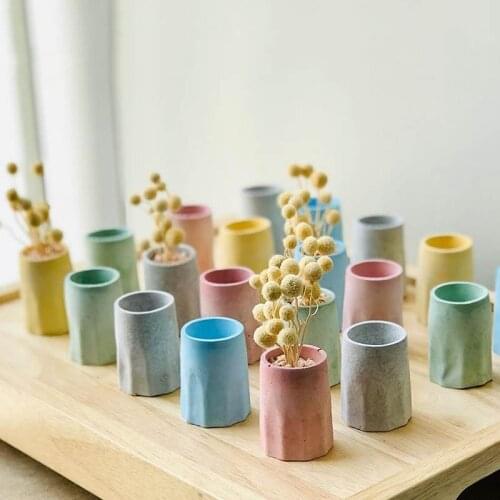 Four Cavities Mini Vase Molds Concrete Planter Flower Pot Molds Toothbrush Cup Molds Succulent plant pot mould