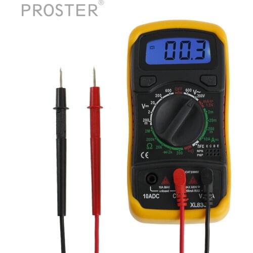 PROSTER CD Digital Multimeter Current Voltage Resistance Transistor hFE Multimetro XL830L AC DC Voltmeter Ammeter Drop Shipping