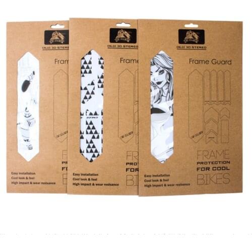 ENLEE 3D Stereo Bicycle PVC Frame Protective Stickers Wear-resisting Non-slip Waterproof MTB Bike Thick Film Sticker