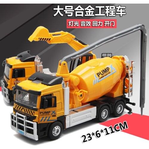1:32 high simulation new alloy engineering car can open the door inertia sound and light pull back large excavator model toy