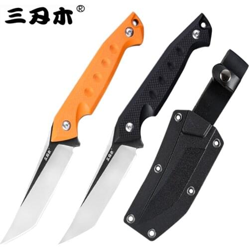 Sanrenmu S761 Sharp Outdoor Hunting Straight Blade Knife 8CR13MOV Blade Material G10 Handle High Hardness Survival Cool Knife