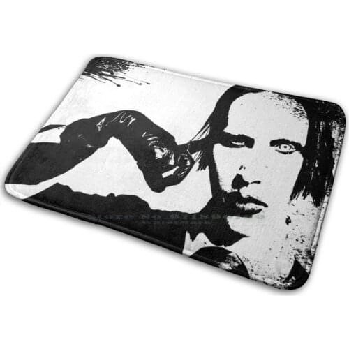 Manson Mat Rug Carpet Anti-Slip Bedroom Entrance Door Mat Metal Rock Goth Music Marilyn Gothic Black Dark