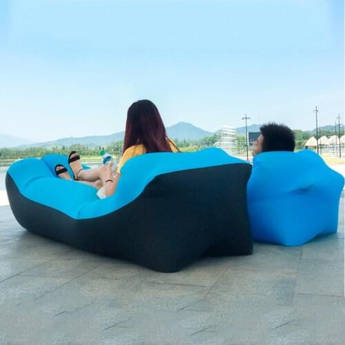Inflatable camping mat Lazy Bag Mattress Air Sofa 210T Laybag Air Portable Beach Pad Lazy sofa Lounger Chair lounge Sleeping Bed