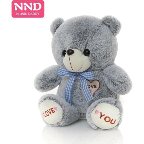 Niuniu Daddy 40cm blue Cute Ribbon Teddy Bear Plush Toys Stuffed Bear Plush toys Wedding Party Toys Decoration Gift
