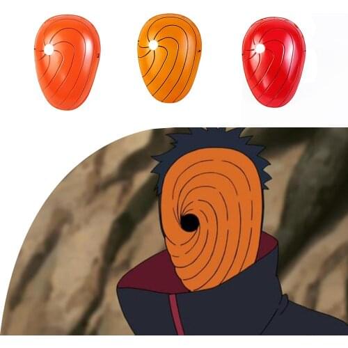 New Japanese Style Anime Uchiha Obito Cospaly Men The Masks Halloween Christmas Masquerade Plastic Facial Mask Fans Collection