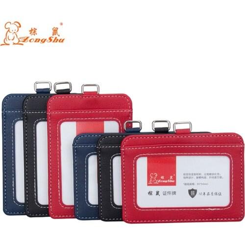 Unisex employee cover Conference Worker Badge Holder Lanyard Cord Office Exhibition card cover without lanyard (custom available