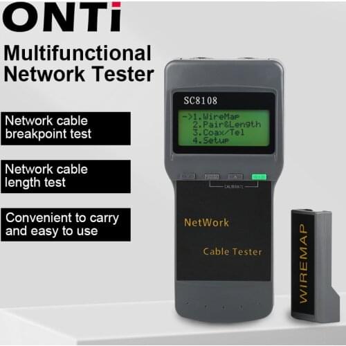 ONTi Portable LCD Network Tester Meter&LAN Phone Cable Tester & Meter With LCD Display RJ45