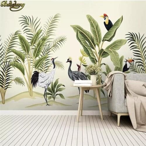 Beibehang Custom Medieval rainforest plant wall paper landscape background wallpapers for living room painting home improvement