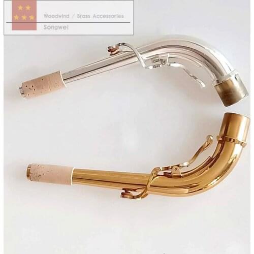 Professional C Melody Saxophone Neck sax parts Good material Gold or silver plated
