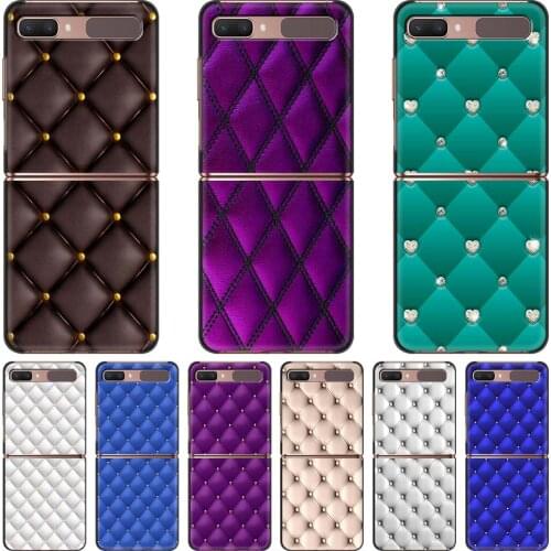 Luxury Diamond Bling PC Case for Samsung Z Flip Hard Plastic Smart Phone Bag Galaxy Z Flip 5G Folding Splitting Back Cover Coque