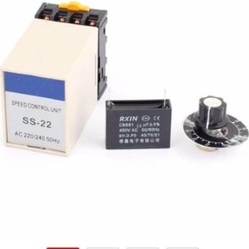 SS-22 20K Control electrical Ohm Potentiometer 1.5uF Capacitor 220V/240V Electric AC Motor Speed Controller
