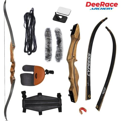 64" Traditional Takedown Hunting Recurve Bow for Hunting 3D hunting Left Right Hand LH RH 40-50lbs with Archery Accessories