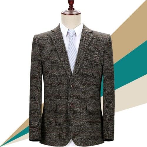 Middle-aged thicken jacket men casual blazer masculino slim fit casaco jaqueta masculina coats mens small suit autumn winter