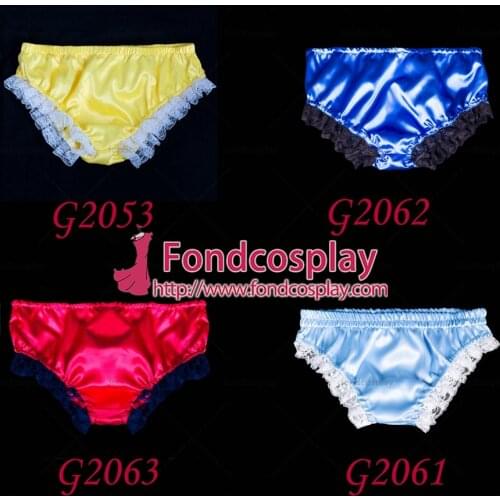 Sissy maid satin Panties cosplay costume Tailor-made[G2061]