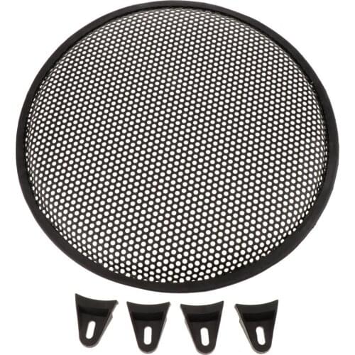 1 Pack 12inch Mesh Round Car Speaker Cover, Decoration Loudspeaker Grill, Metal & Durable Black