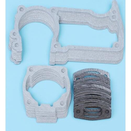 10 x Crankcase Cylinder Muffler Exhaust Set For Husqvarna 50 51 55 Rancher EU1 Chainsaw 501761802, 501 76 18-02 Replacement Part