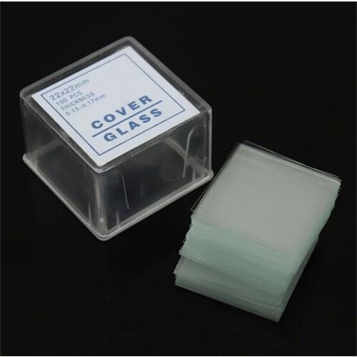 22X22mm 100pcs/1box Microscope cover glass Slides cover slips for preparation of specimen Accessories Business & Industrial