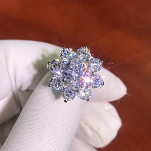 18K goldr ring 2ct D VVS moissanite ring Engagement&Wedding Jewellery with certificate 011