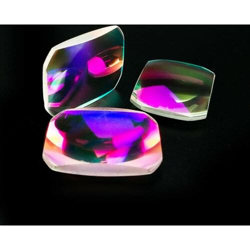 4pcs Defective Optical Glass Prism Rainbow Prism for DIY Decoration Physics Teaching Convex Lens