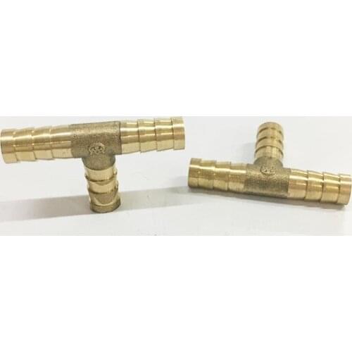 5 piece 8mm Hose Barb Tee Brass Barbed Tube Pipe Fitting Coupler Connector Adapter 232psi +BBT