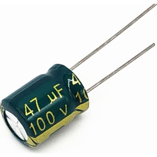 5pcs/lot BC11 high frequency low impedance 100v 47UF aluminum electrolytic capacitor size 8*12 47UF 20