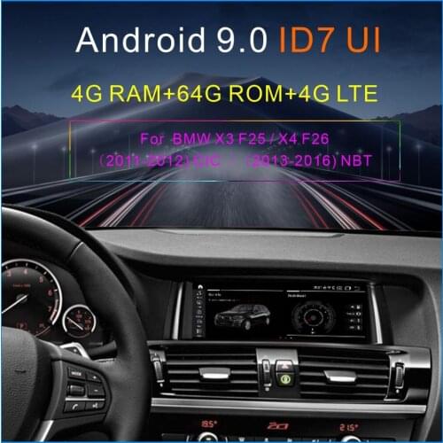 8.8“ IPS 4G+64G Android 9.0 player 4G LTE for BMW X3 F25 X4 F26 2011-2017 Car navigation multimedia