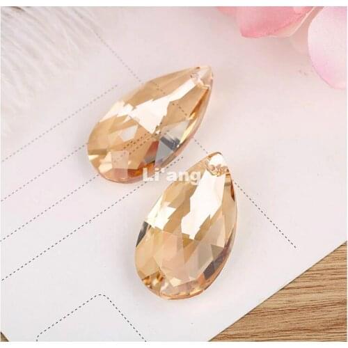 Free Shipping 20piece/lot 38mm Champagne Crystal Facted Droplet DIY Window Curtain Pendant/Chandelier,Lighting Accessories Parts
