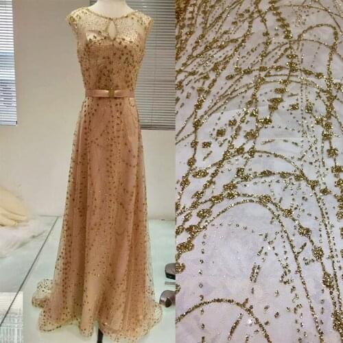 Glitter lace fabric grey nigerian lace african tulle lace fabric with sequins high quality for evening dress5yard/lot SF40