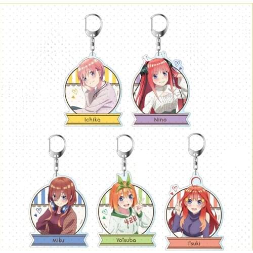 Anime The Quintessential Quintuplets Nakano Miku Yotsuba Itsuki Bags Pendant Acrylic Keychain Keyring Cosplay Collection Cartoon