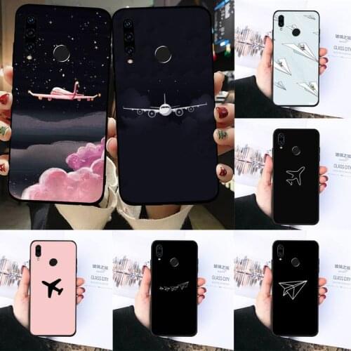 Aircraft Airplane fly travel cloud Phone Case For Huawei Honor 7C 7A 8X 8A 9 10 10i Lite 20 NOVA 3i 3e