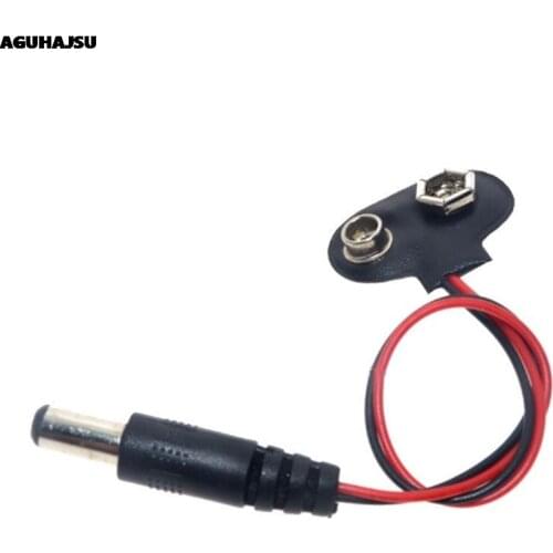 DC 9V Battery Button Power Cable Battery Buckle Snaps Power Cable Connector DC5.5*2.1 For Arduino