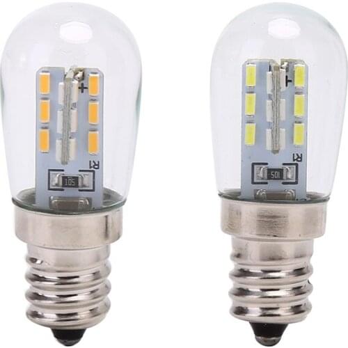 E12 220V LED Light Bulb E12 LED High Bright Glass Shade Lamp Pure Warm White Lighting For Sewing Machine Refrigerator