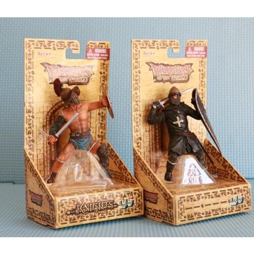 Vogue Roman Gladlator Hospitaller Knight Middle Ages Warriors of The World Battle State 4“ Action Figure Toys 2pcs/set